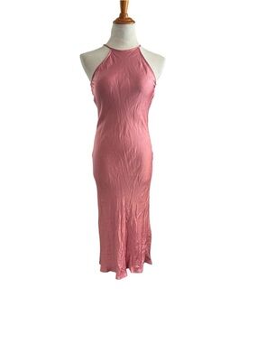 Socialite Dusty Pink Halter Maxi Dress
